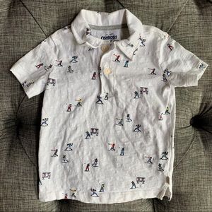OSHKOSH B’GOSH Toddler Boy Baseball Polo Shirt